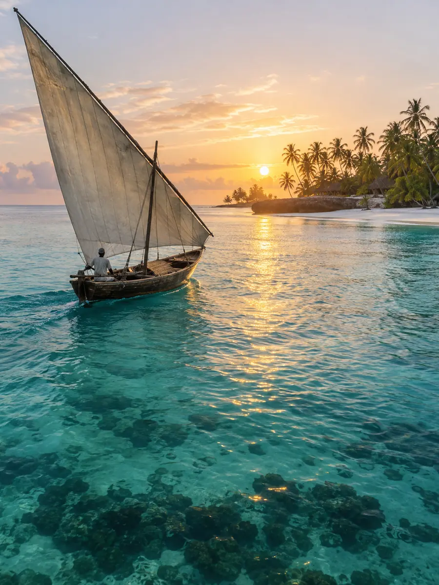 Zanzibar — Stone Town, plages et marées pour un séjour insulaire qui alterne culture swahilie et temps au bord de l’eau.